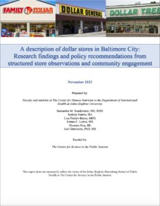 Baltimore City Dollar Store Report Nov 2023